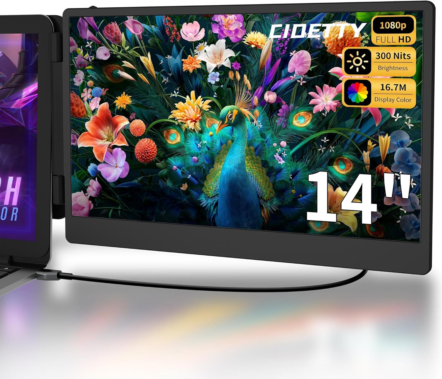 Laptop Screen Extender Portable Monitor, Dual Monitor Extender for Laptop, 14