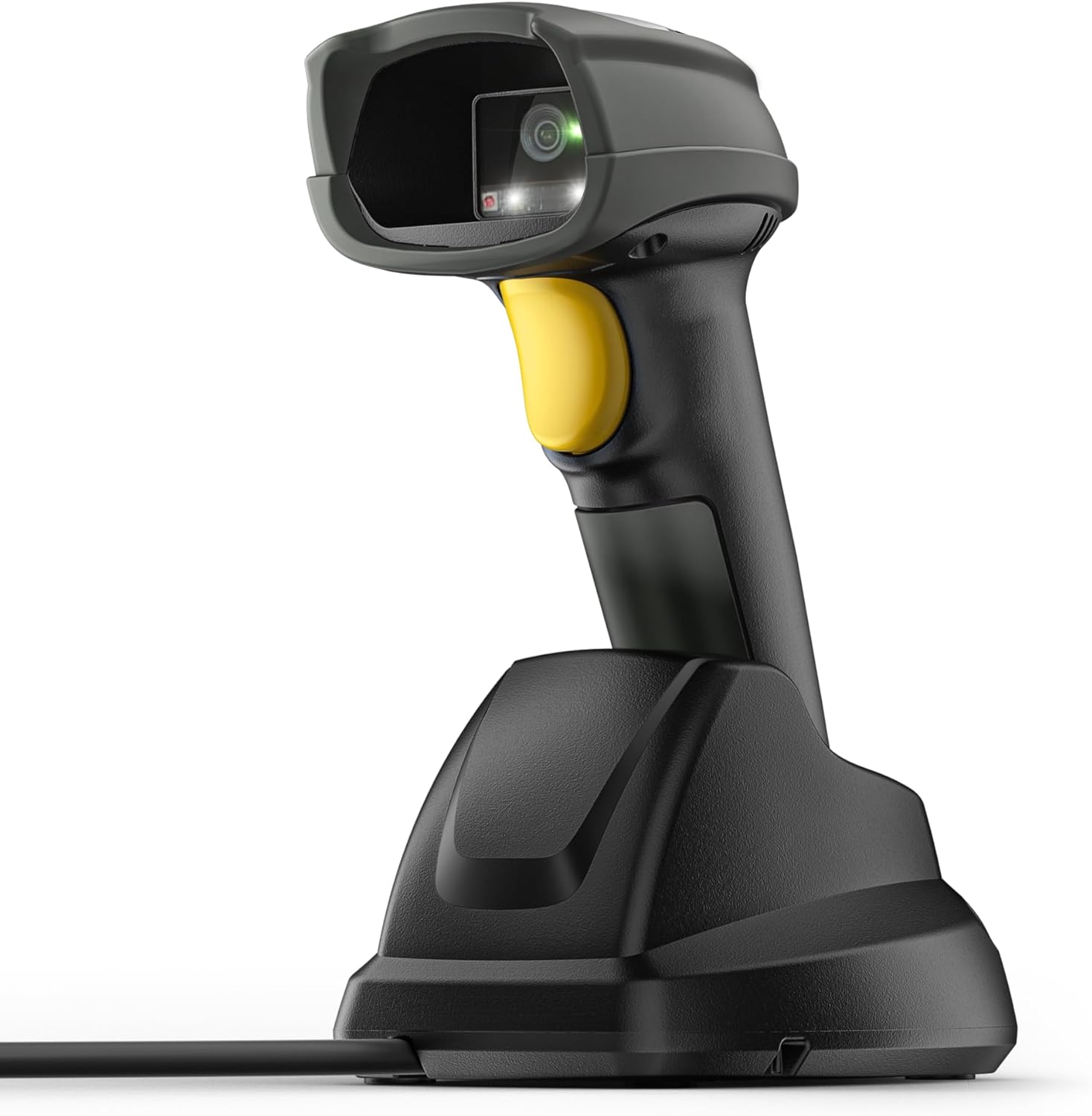Tera Barcode Scanner Wireless with Cradle: 1280x1024 CMOS Global Shutter Industrial Grade Drop Resistant Reads DPM 1D 2D QR Codes Max 50 in Scan Range Works with Bluetooth 2.4G USB Wired CS7219i-BT