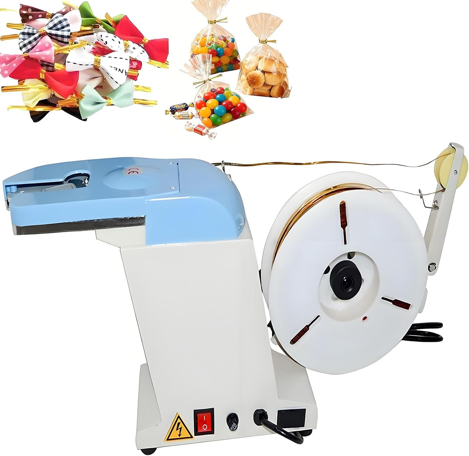 Semi-Automatic Twist Tie Machine for Food & Cable Binding, 0.1-1.2mm Bundling, Includes Twist Ties Wire - Efficient Tying Solution for Home & Business