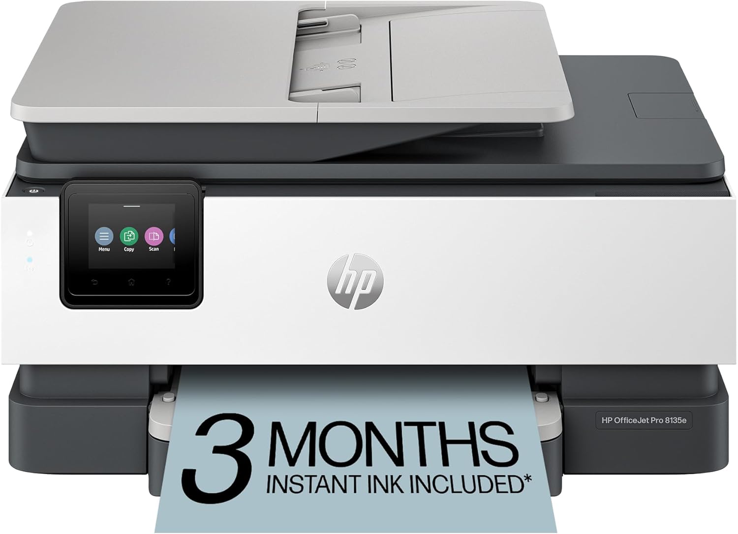 HP OfficeJet Pro 8135e Wireless All-in-One Color Inkjet Printer, Print, scan, Copy, fax, ADF, Duplex Printing Best-for-Home Office, 3 Month Instant Ink Trial Included, AI-Enabled (40Q35A)