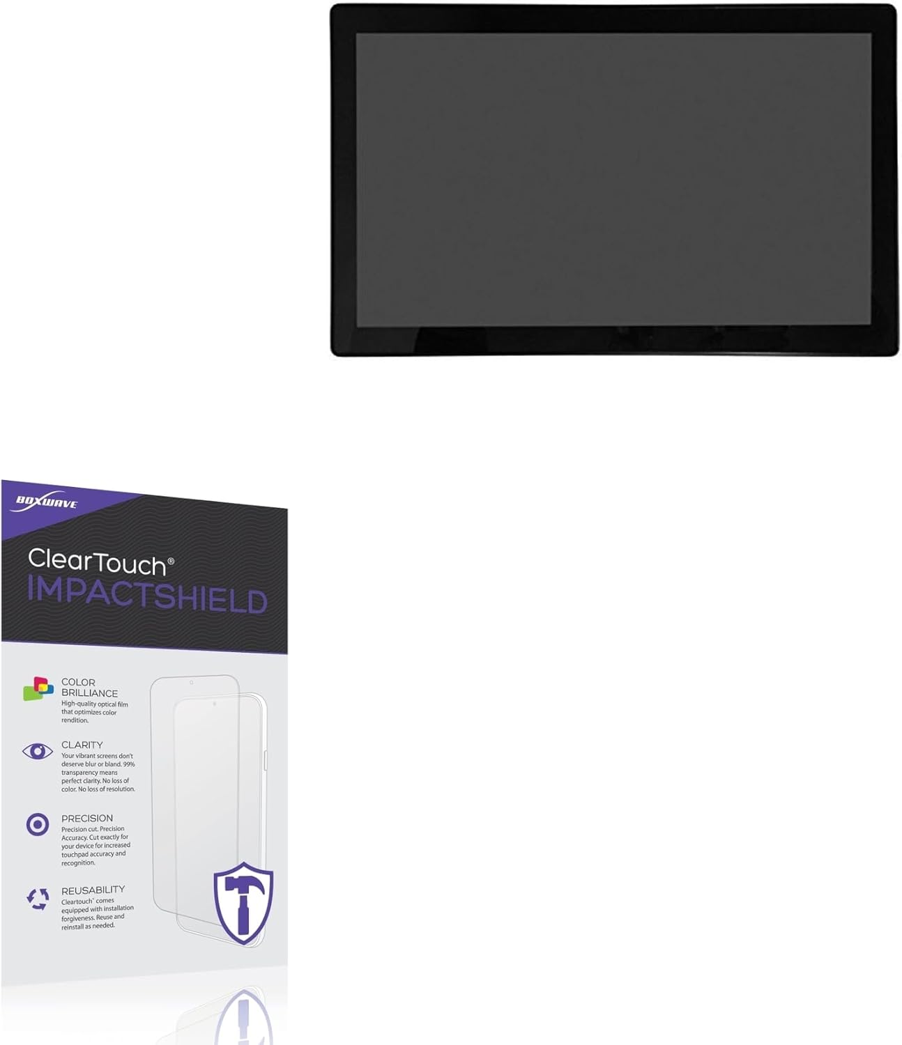 BoxWave Screen Protector Compatible With Mimo M18568C-OF - ClearTouch ImpactShield (2-Pack), Impenetrable Screen Protector Flexible Film