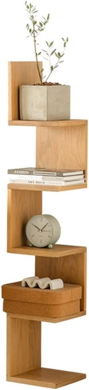 Liudan Bookcase shelf Creative Corner Shelf Simple Small Bookshelf Corner Shelf Storage Rack Desk Organizer for Study Bedroom Office Standing Book Shelves