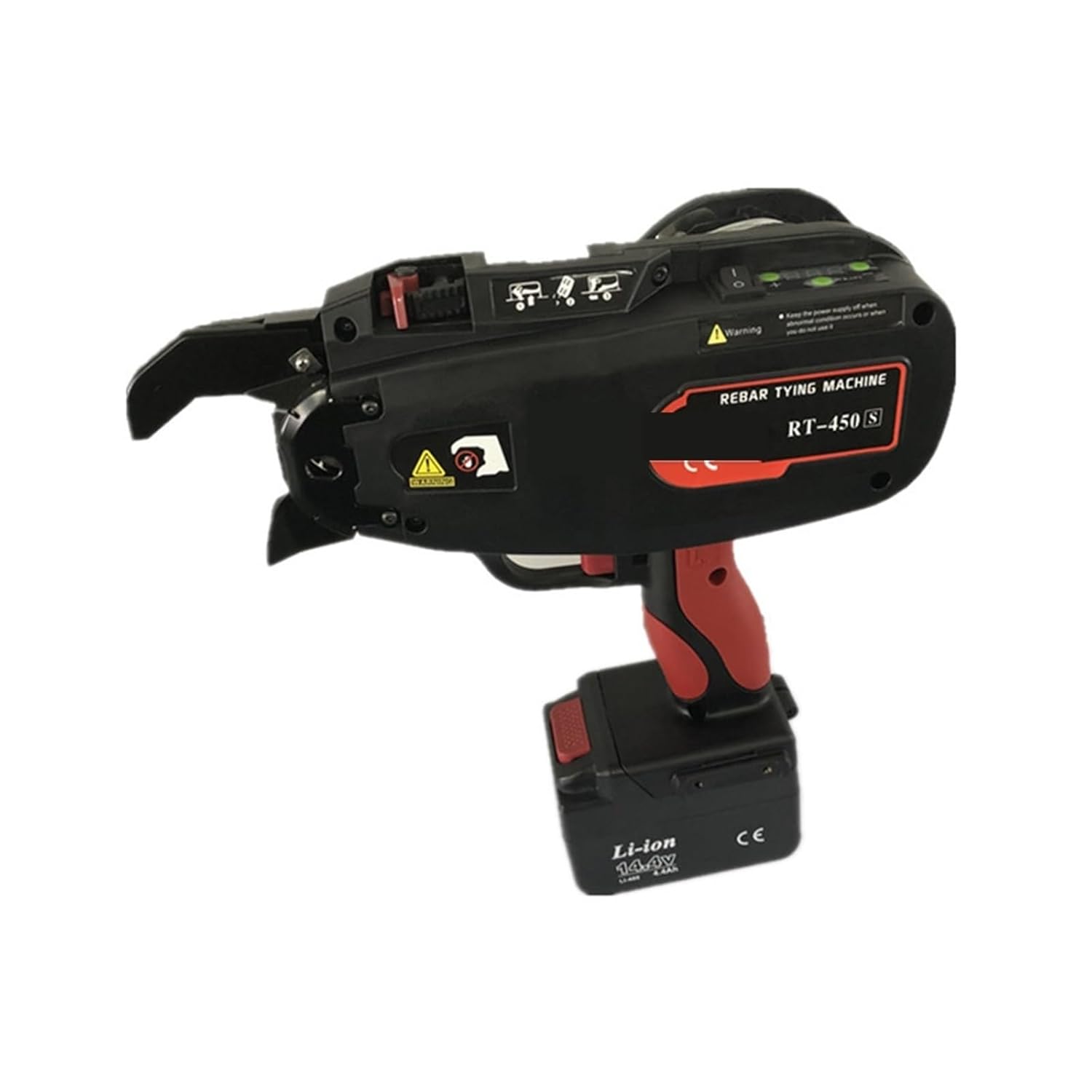 Electric Strapping Machine, 4-45mm Rechargeable Steel Bar Rod Tying Binding Machine, Handheld Automatic Rebar Tier Wire Rebar Binding Tool RT450S