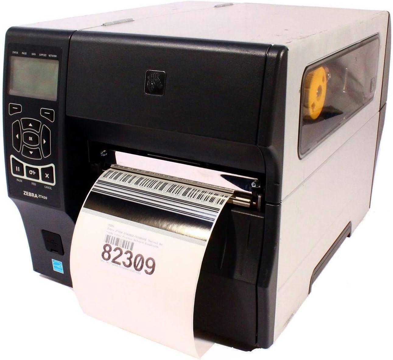 Zebra ZT420 Thermal Transfer & Direct Thermal 203DPI Barcode Label Tag Printer with USB, Network, Serial, Wireless & Bluetooth connectivity