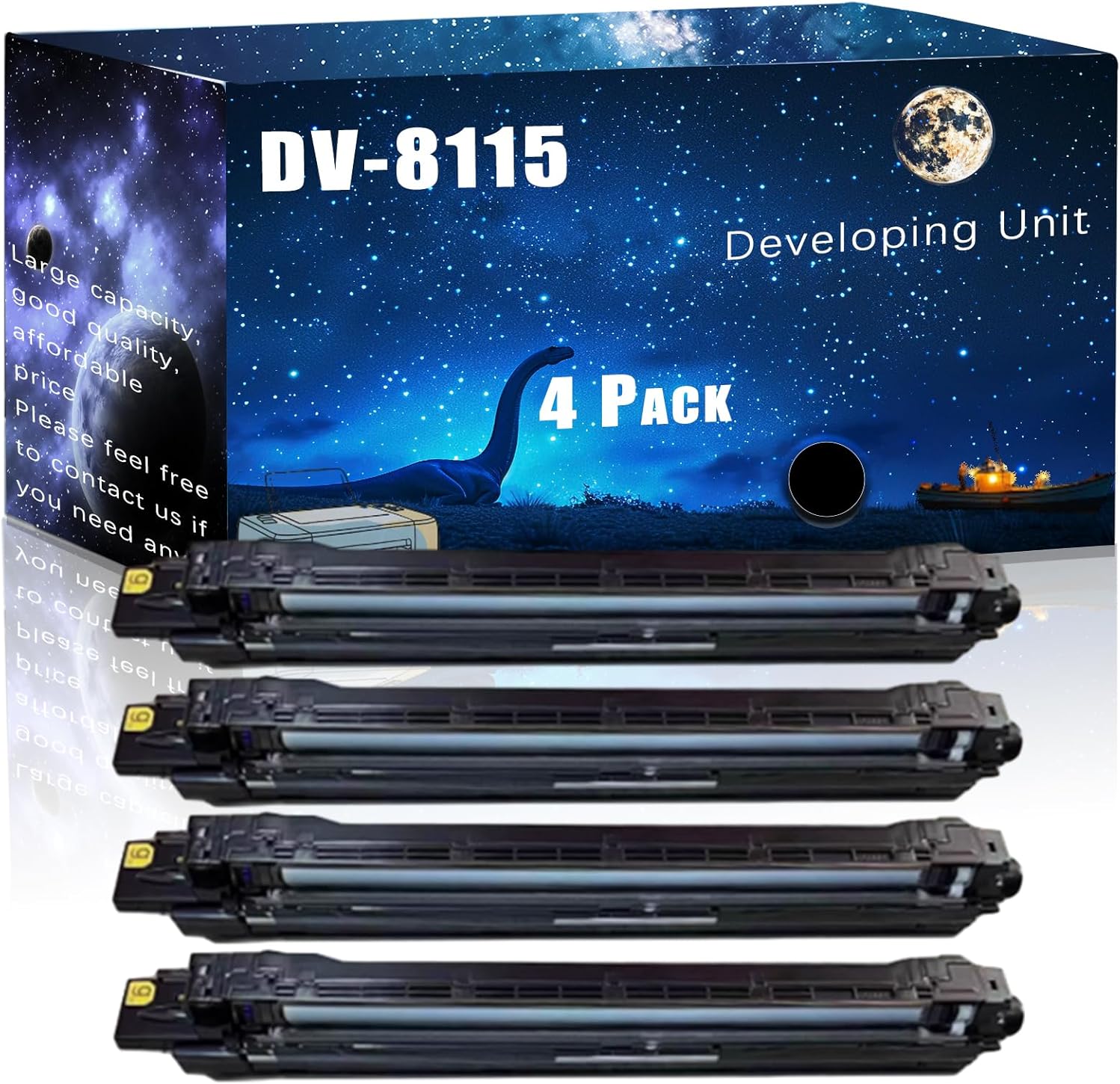 MUCQL DV-8115 Compatible Developing Unit Replacement for Kyocera High Yield Compatible ECOSYS M8124cidn M8130cidn Printers, Meet Printing Needs (4 Pack Black)