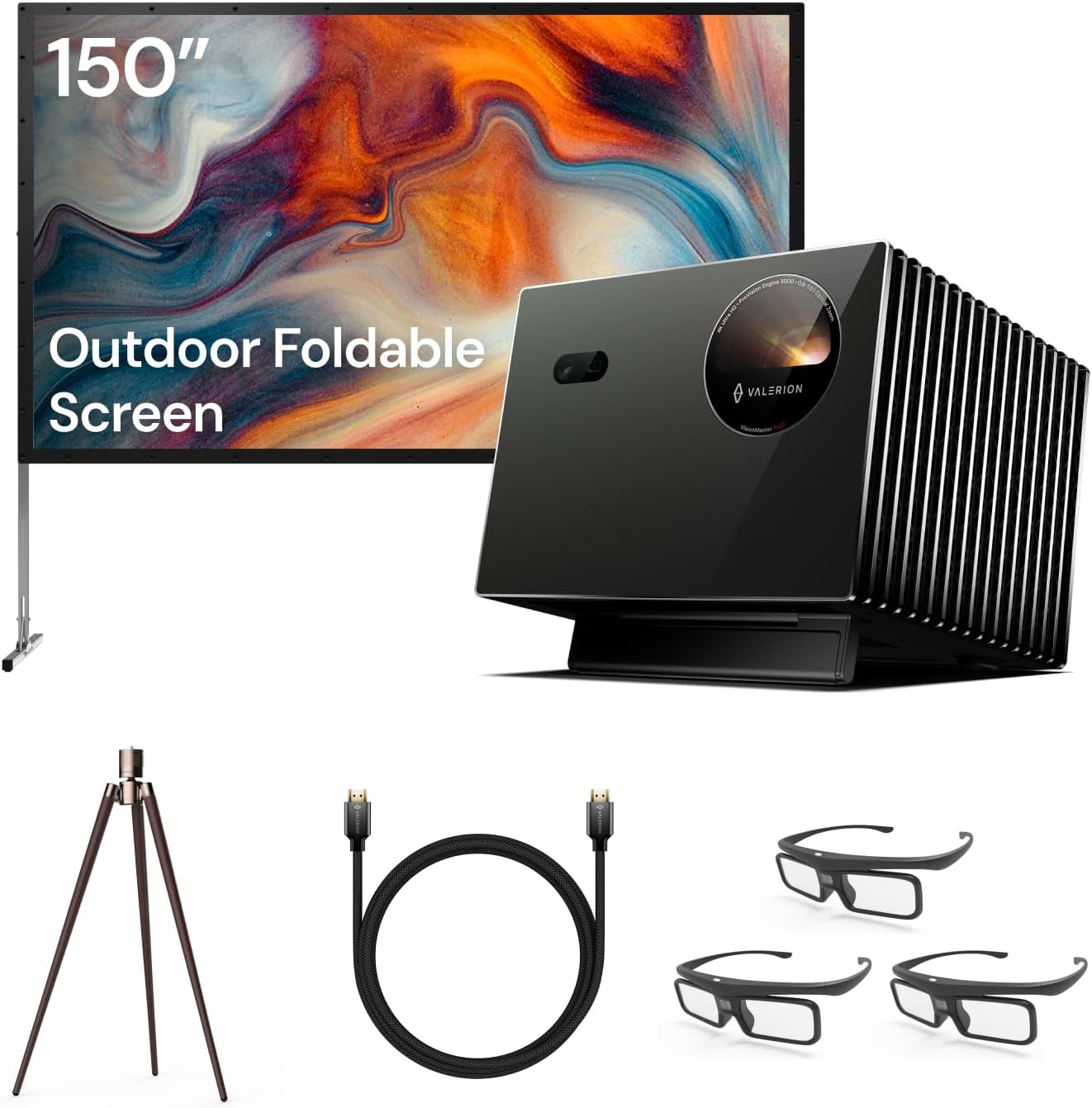 Valerion VisionMaster Pro2 Triple Laser 4K Projector with 150