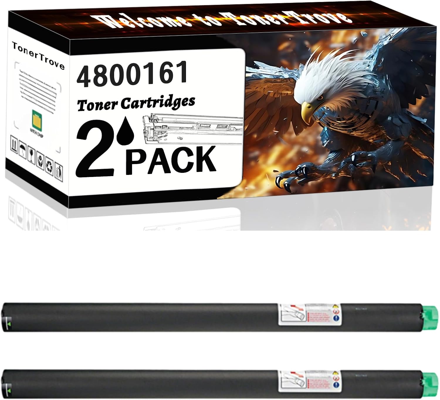 LECUU 4800161 Toner Cartridges Compatible for Ricoh LP124W LW310 LW324 LW326 LW410 LW411 LW426 Printers, Office Printing is Easy Clear Smooth (2-Pack Black)