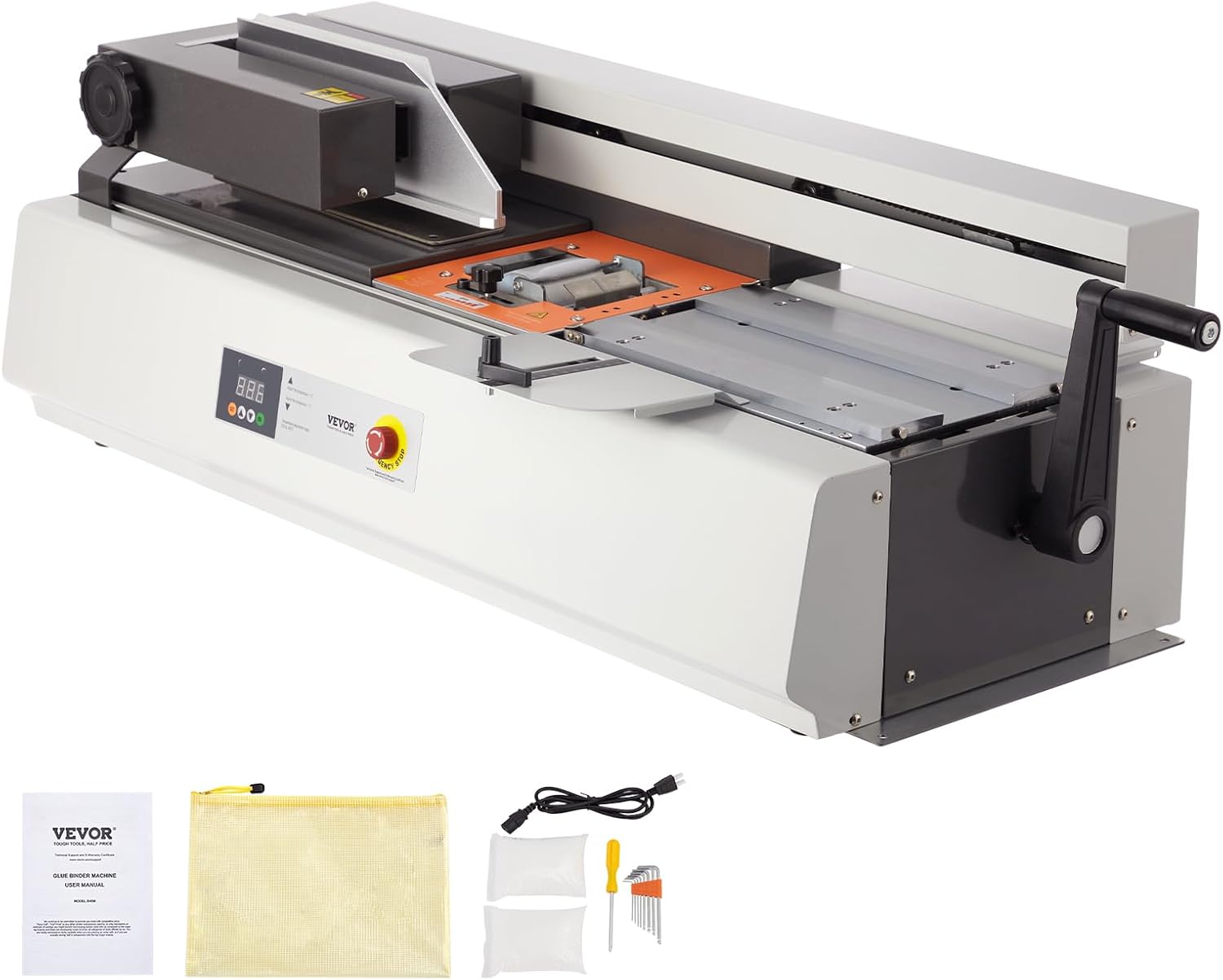 VEVOR Thermal Binding Machine, 400 Sheets Capacity Hot Glue Binding Machine, Thermal Book Binder 40mm Binding Thickness A3(Short Edge)/A4/A5 Document