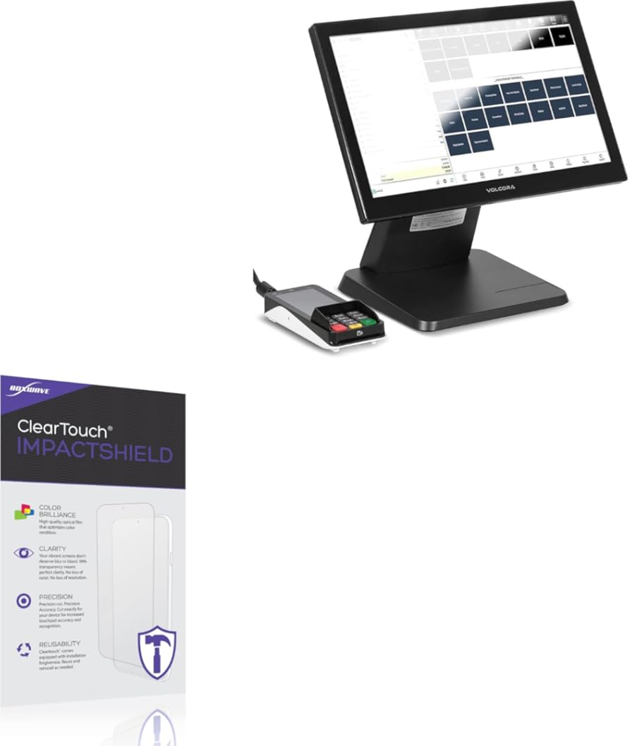 BoxWave Screen Protector Compatible with Volcora POS System (15.6 in) - ClearTouch ImpactShield (2-Pack), Impenetrable Screen Protector Flexible Film