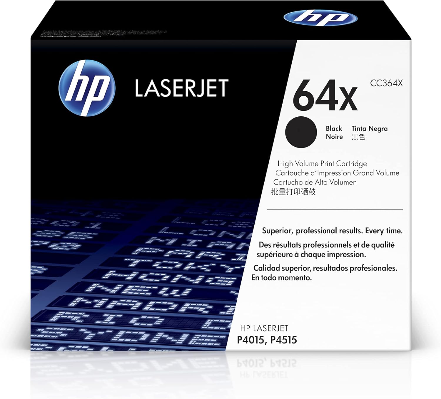 HP 64X Black High-Yield Toner Cartridge | Works Laserjet P4015, P4515 Series | CC364X