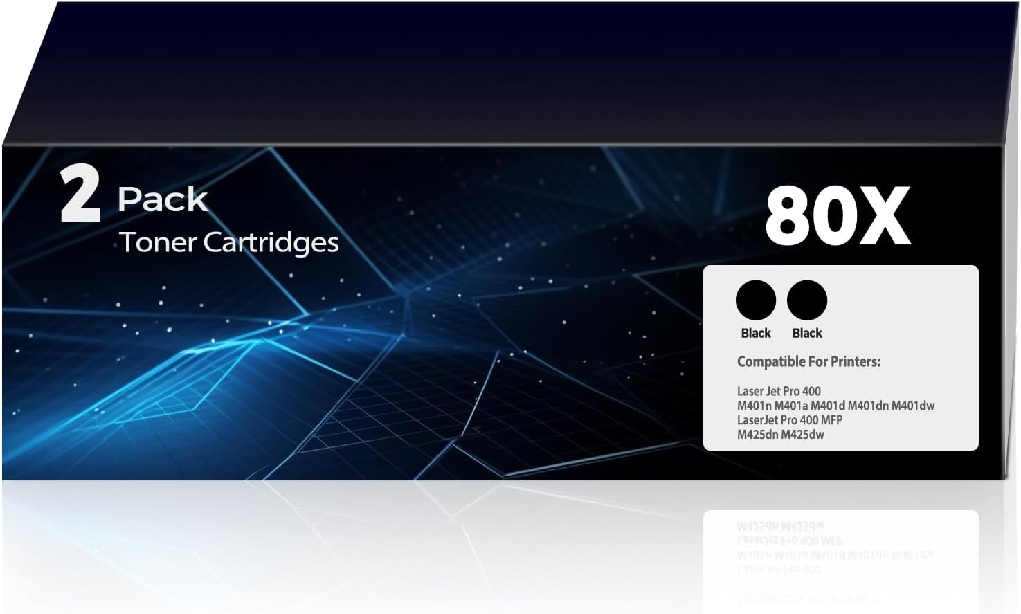 80X Black Toner Cartridge Pro 400 M401n M401dn M401dw Toner,Compatible for HP 80X 80A CF280X CF280A Black Laserjet Toner Cartridges for Laserjet Pro 400 M401 M401a M401d M401dw M401n MFP M425dn M425dw