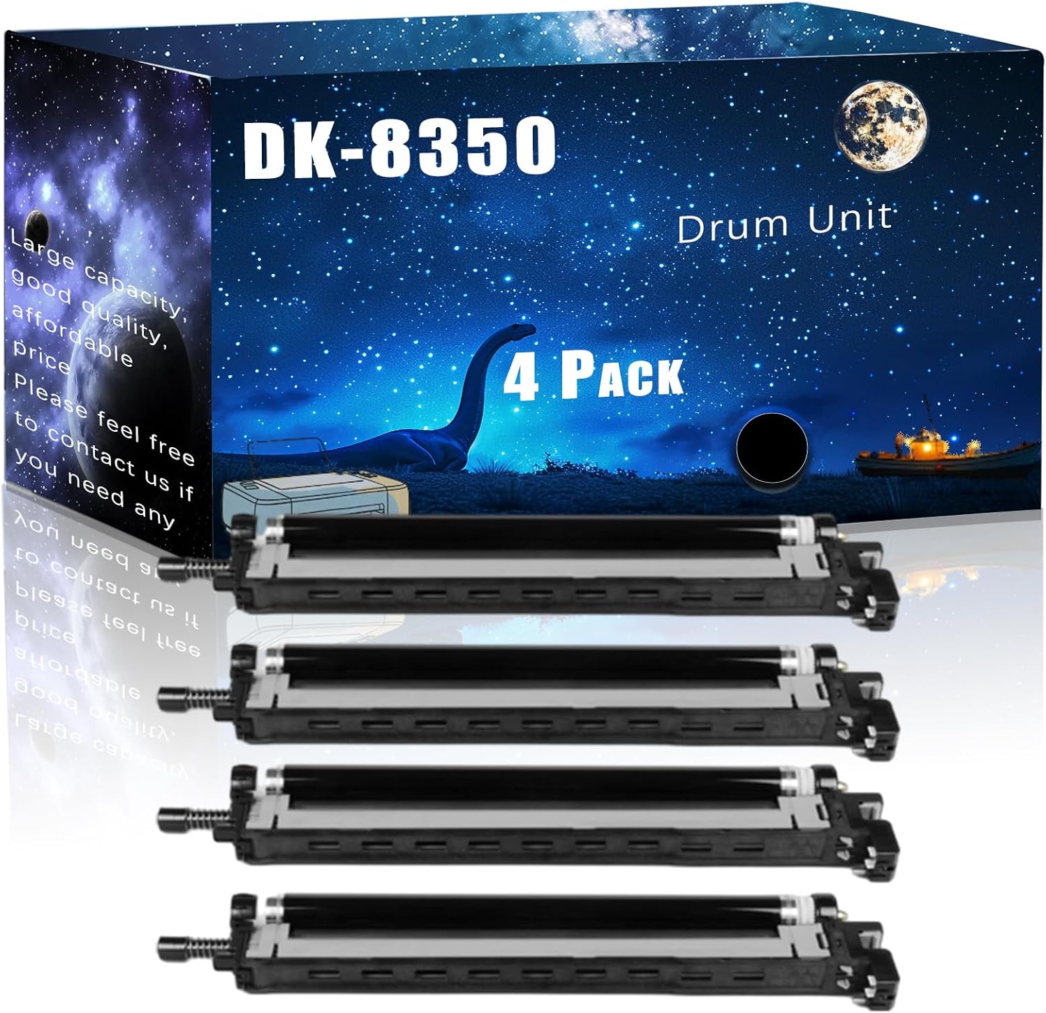 MUCQL DK-8350 Compatible Drum Unit Replacement for Kyocera High Yield Compatible TASKalfa 2552ci 2553ci 3252ci 3253ci Printer, Meet Printing Needs (4 Pack Black)