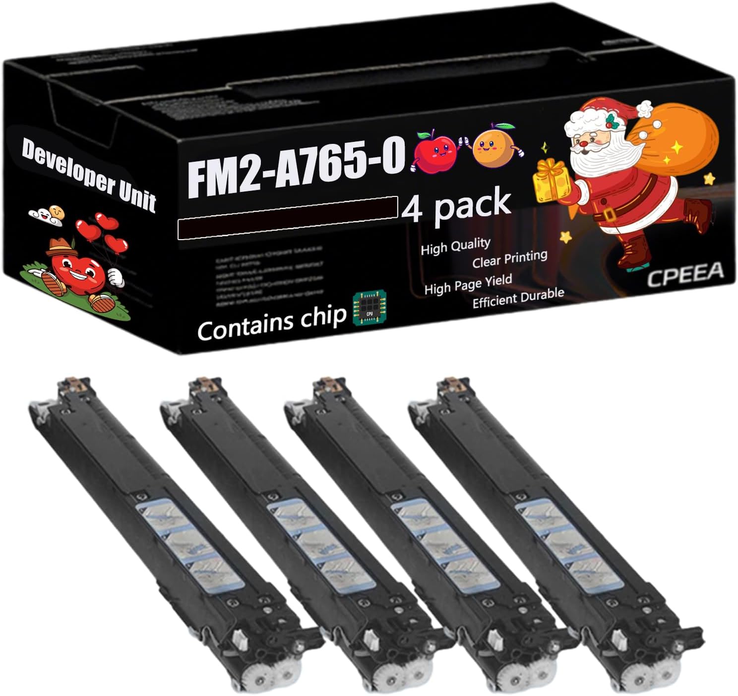 Compatible for Canon FM2-A765-000 Developer Unit Work for Canon imageRUNNER Advance C5045 C5045i C5051 C5051i C5250 C5255 C5255i Printers (4 Pack Black)