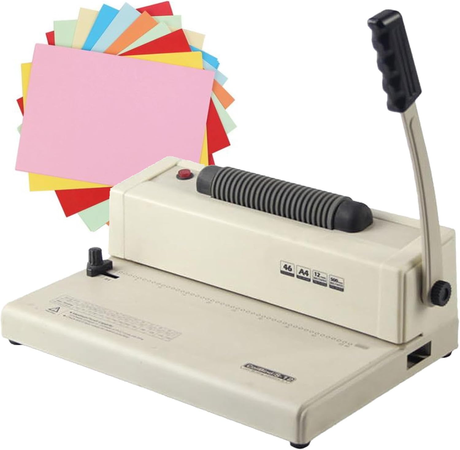 MTTXY Spiral Coil Binder Machine, Electric Coil Inserter, 46-Hole Comb Binding Machine, 450 Sheet Binding Machine for A4 / LTR/A5 Size Paper