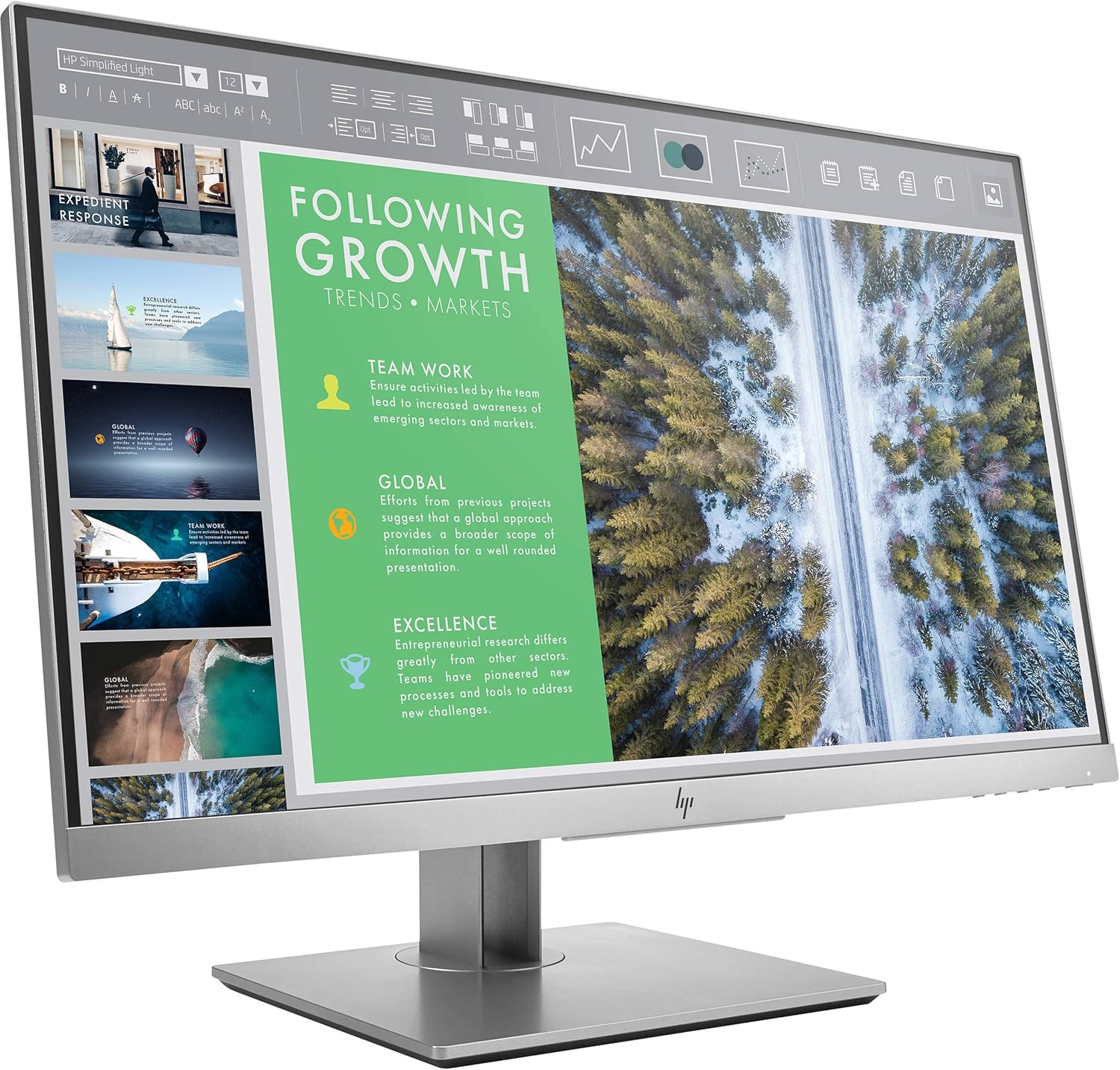 HP EliteDisplay 23-Inch Screen LED-Lit Monitor Silver (1FH46AA#ABA)