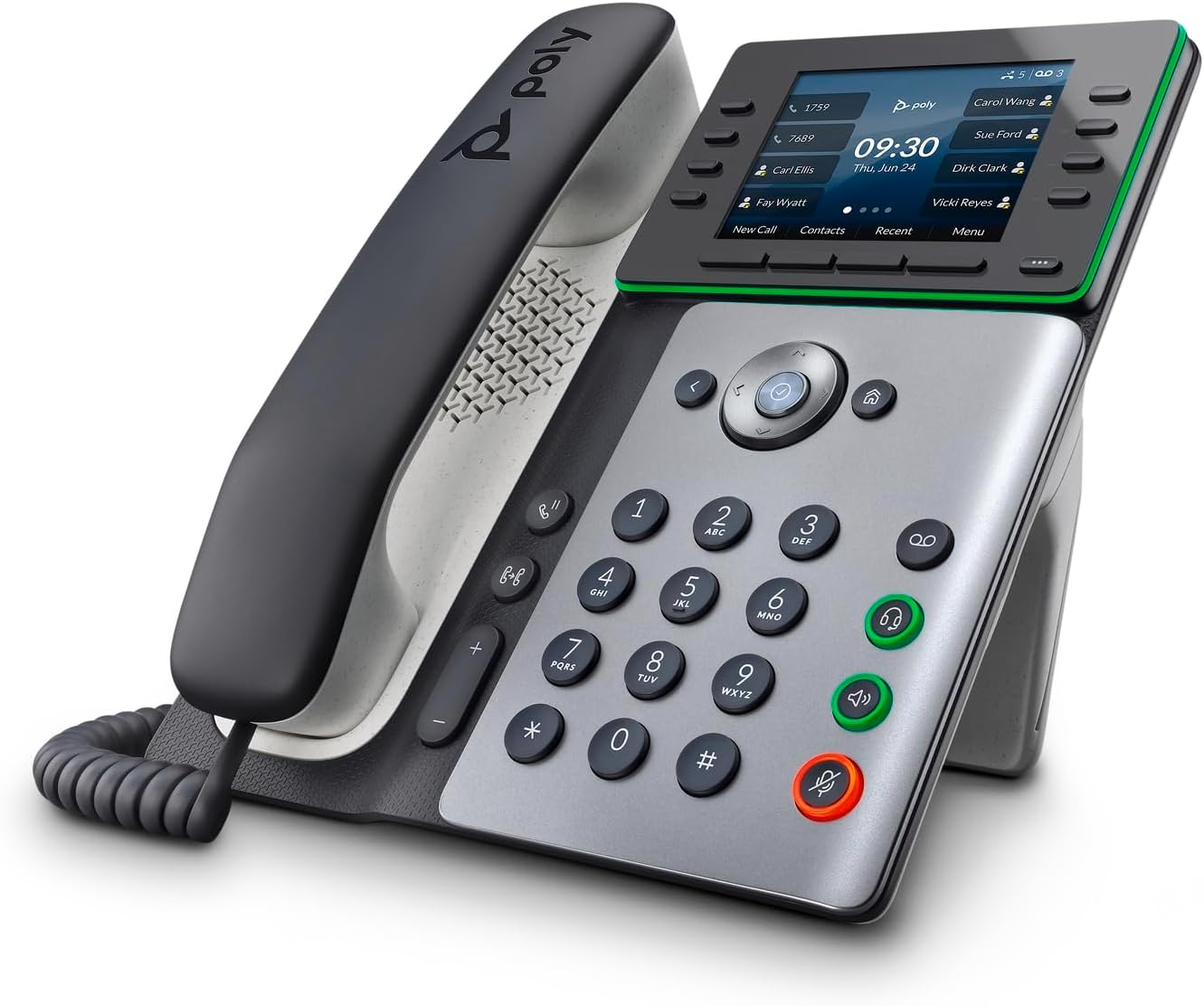 Poly Edge E320 IP Desk Phone (Plantronics + Polycom) – Designed for Hybrid Work – 8-line Keys Supporting up to 32 Lines - Integrated Bluetooth for Mobile Phone and Headset Pairing