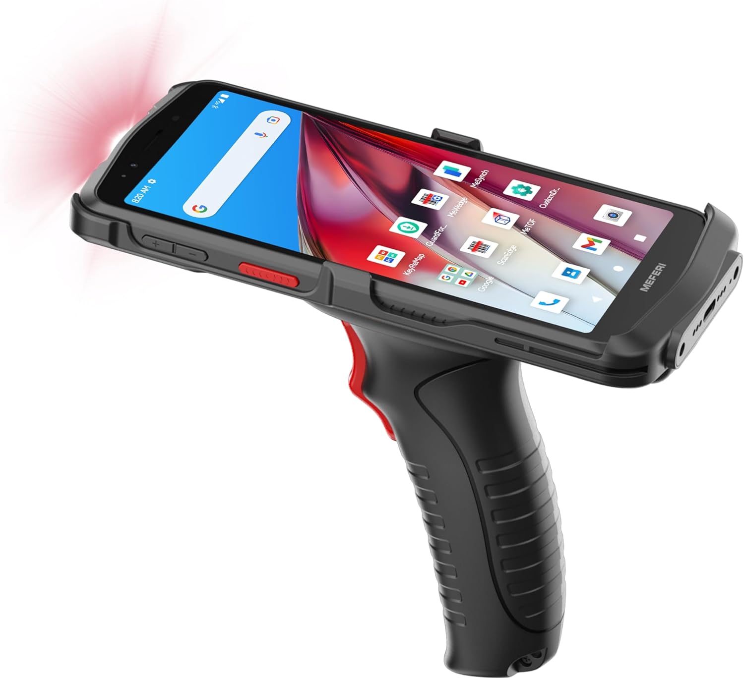MEFERI ME61 Android 13 Barcode Scanner with Pistol Grip, Compatible with Honeywell HS7 Scan Engine PDA Handheld Mobile Computer, 1D 2D QR, Wi-Fi 4G BT GPS NFC, 6