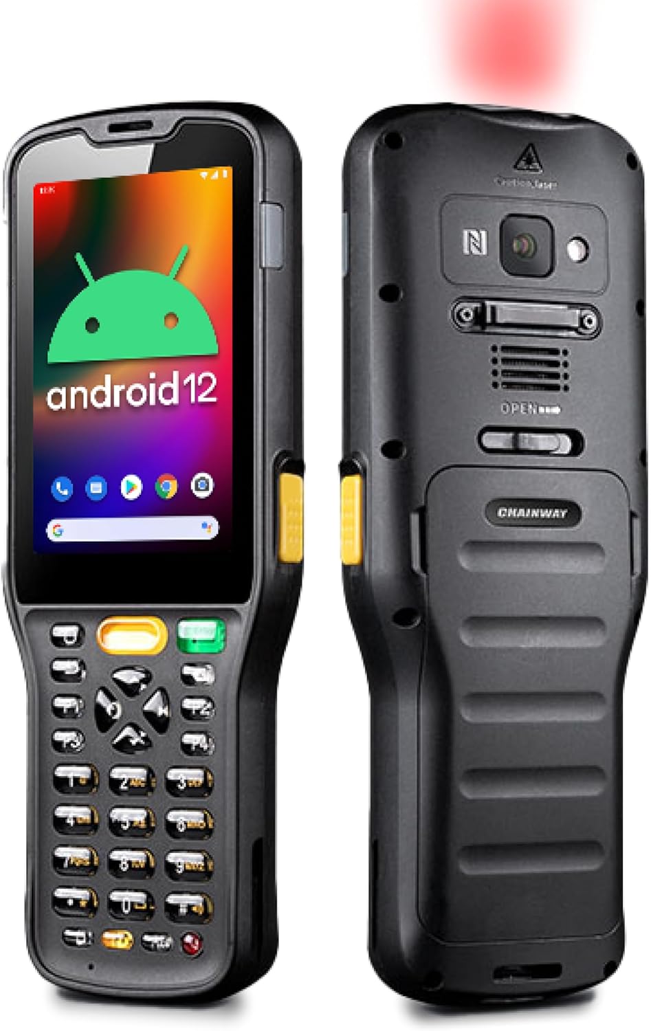 Chainway MC21 Wireless Android Barcode Scanner, Pocket Friendly Handheld, Zebra 2D/1D/QR Code Reader, Android 12, WiFi, NFC, GPS, Keyboard, for Inventory Scanning (Build Your Own)