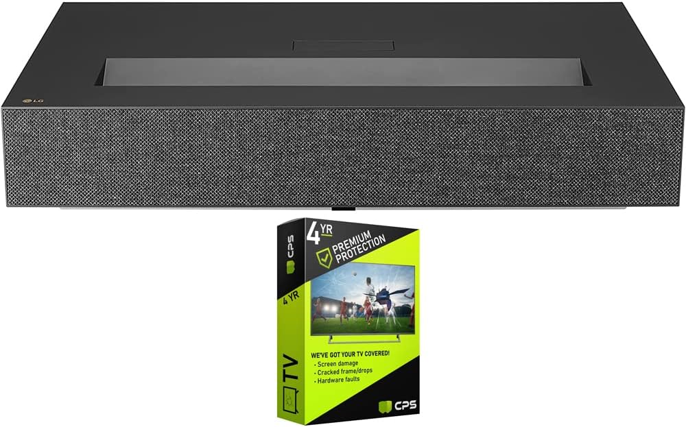 LG HU915QB CineBeam HU915QB Premium 4K UHD 3840 x 2160 Laser UST Projector Bundle with 4 YR CPS Enhanced Protection Pack