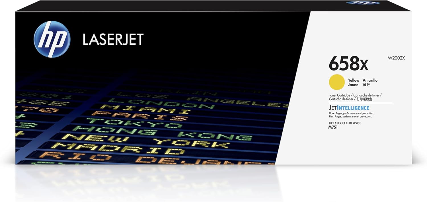 HP 658X Yellow High-Yield Toner Cartridge | Works Color Laserjet Enterprise M751 Series | W2002X