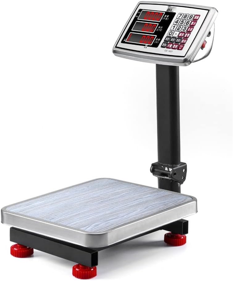Digital Platform Scale Weight Electronic Floor Heavy Duty Folding Scales High-Definition LCD Display Perfect for Luggage Package Price Computing Postal Shipping Mailing (Size : 60kg) (60kg)