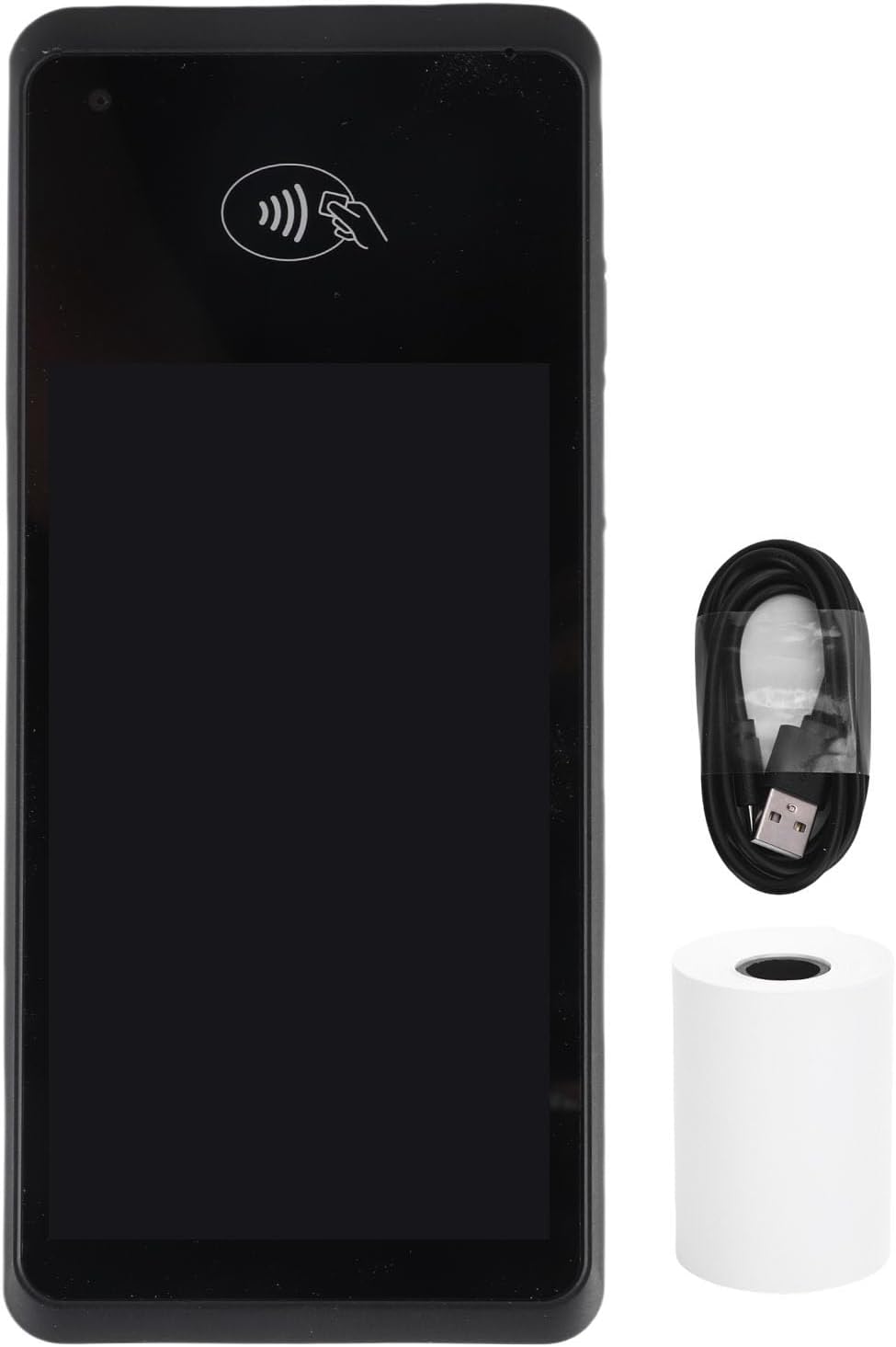 FAUOSWUK Handheld Barcode Scanner, 5.0 Inch Touch Screen for Android 11 with 5G WiFi NFC BT 5.0, for Food Trucks Cafes Restaurants