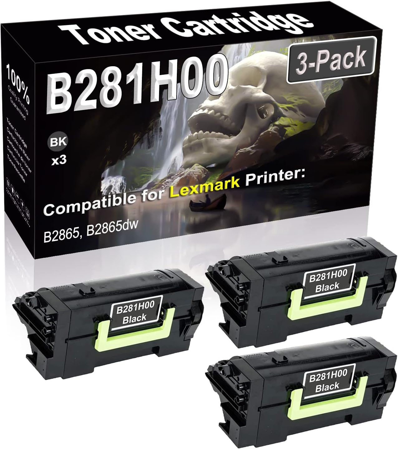 SINIYA 3-Pack (Black) Compatible High Yield B281H00 Laser Printer Toner Cartridge use for B2865 B2865dw Printer
