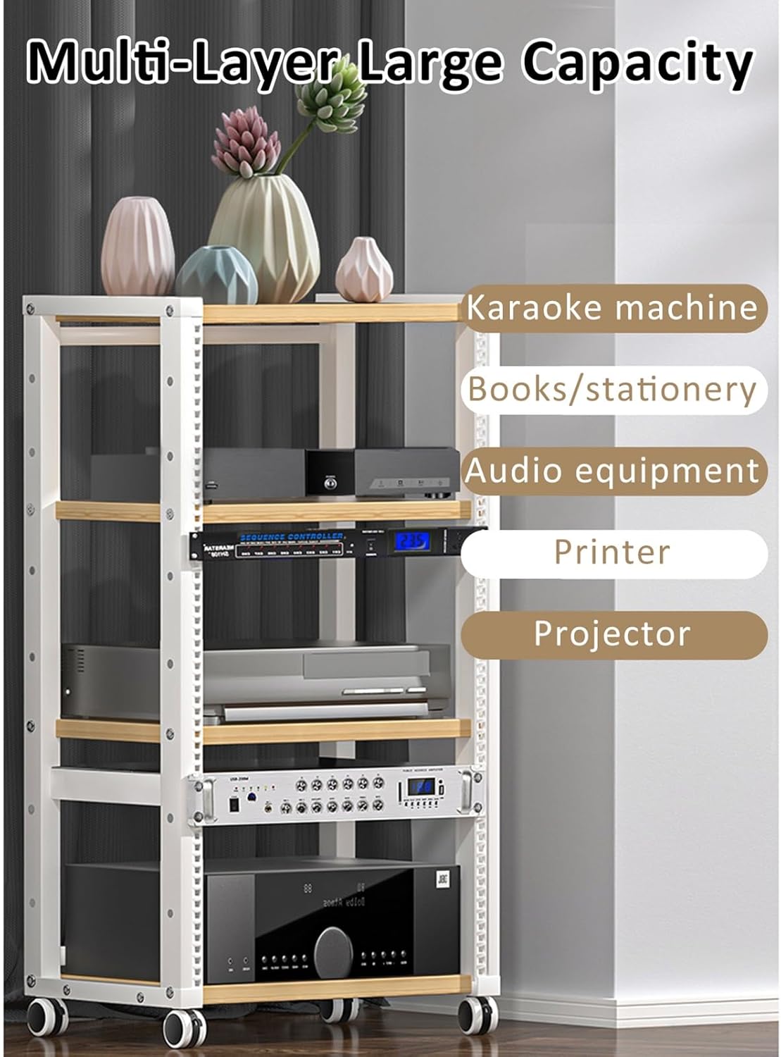 4-Tier Media Stand Audio