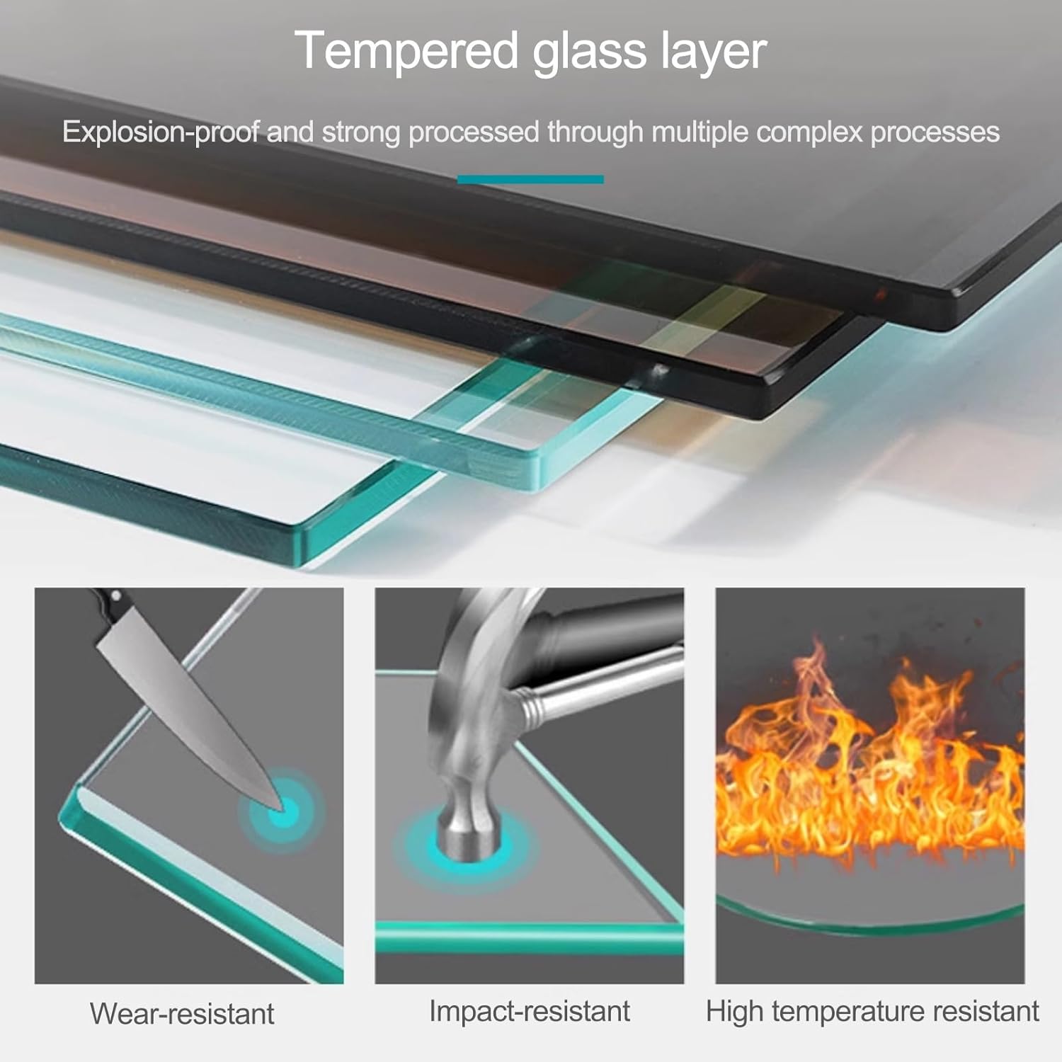 ZIHESY Stereo Rack AV Media Stand with 1/2/3/4-Tier Tempered Glass Shelves
