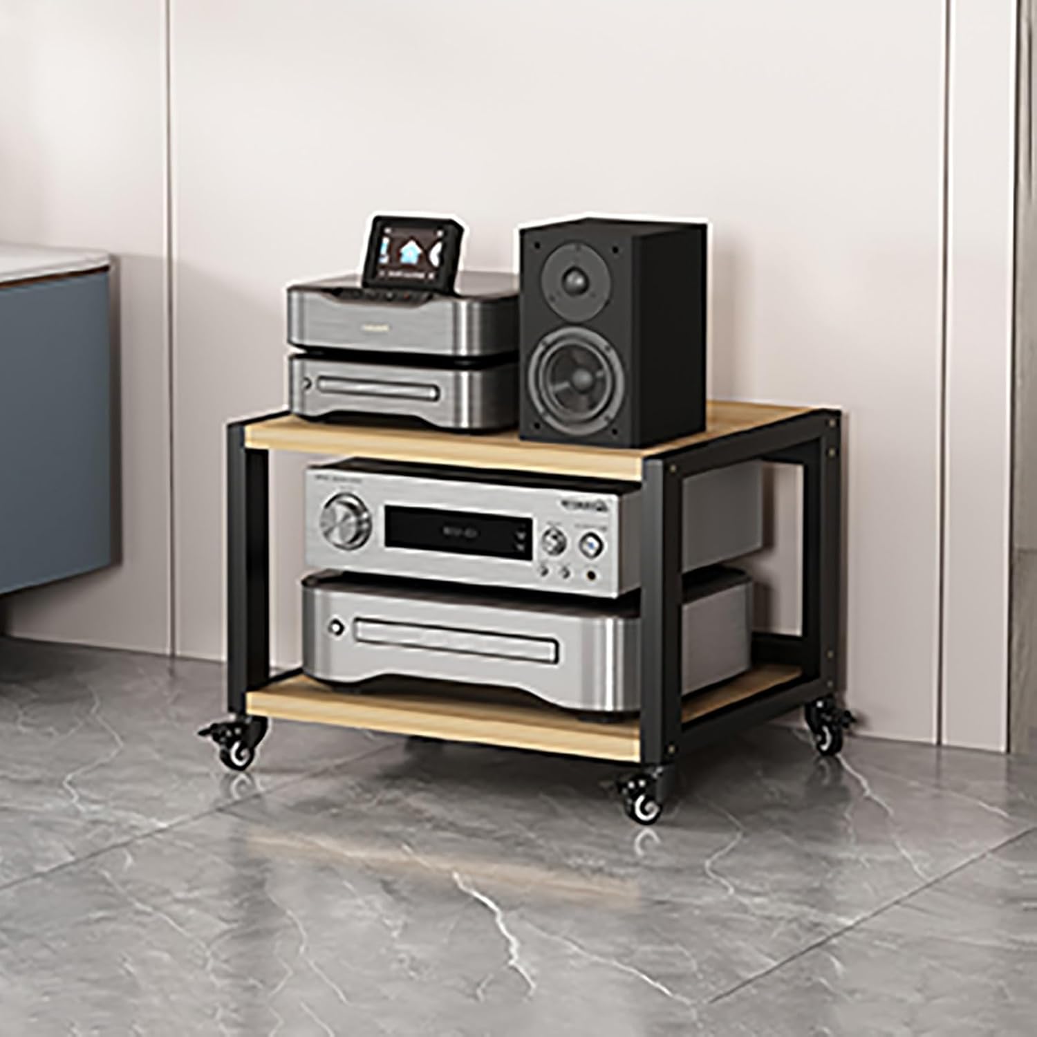 XingLi 2/3/4/5-Tier Removable AV Media Stand Audio Rack CD Rack Corner Rack Component Cabinet Stereo Rack Audio Tower