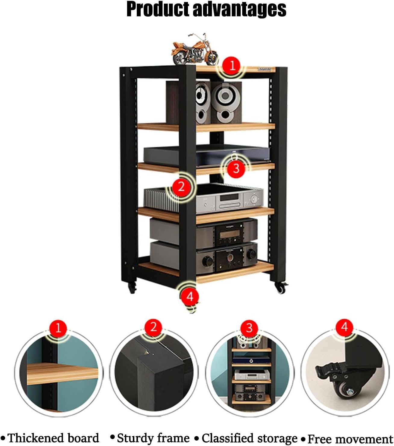 GUAWJRZDP Multi-tier AV Media Stand