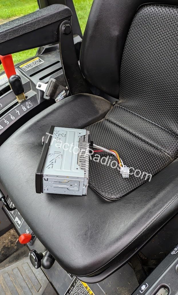 Compatible with Kubota Tractor Radio Direct Connect Plug & Play AM/FM Bluetooth Stereo USB AUX