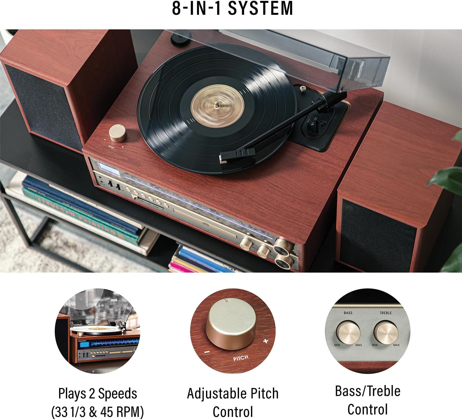 Crosley 1975T Turntable System with Bluetooth