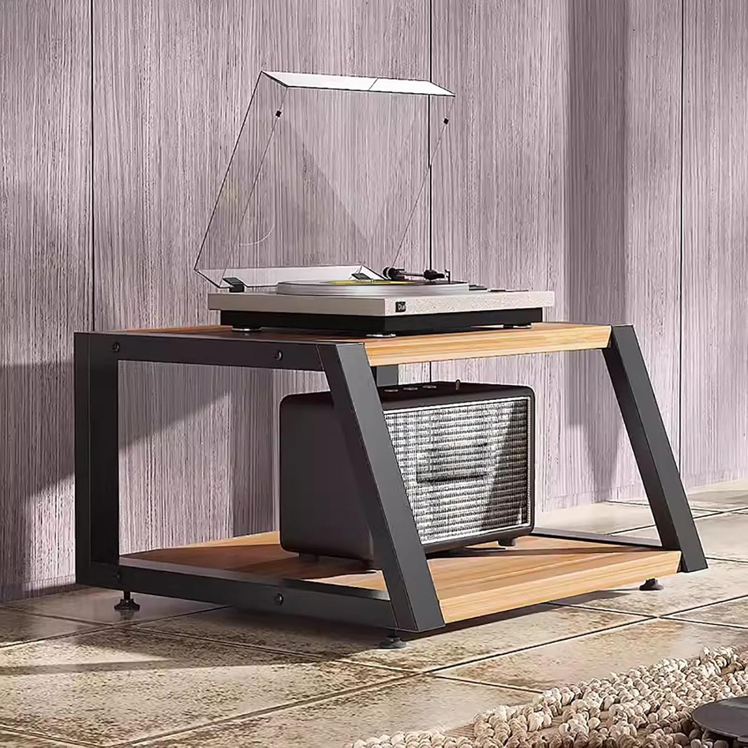 YLLFFLL Heavy Duty Stereo Cabinet Audio Rack Tower