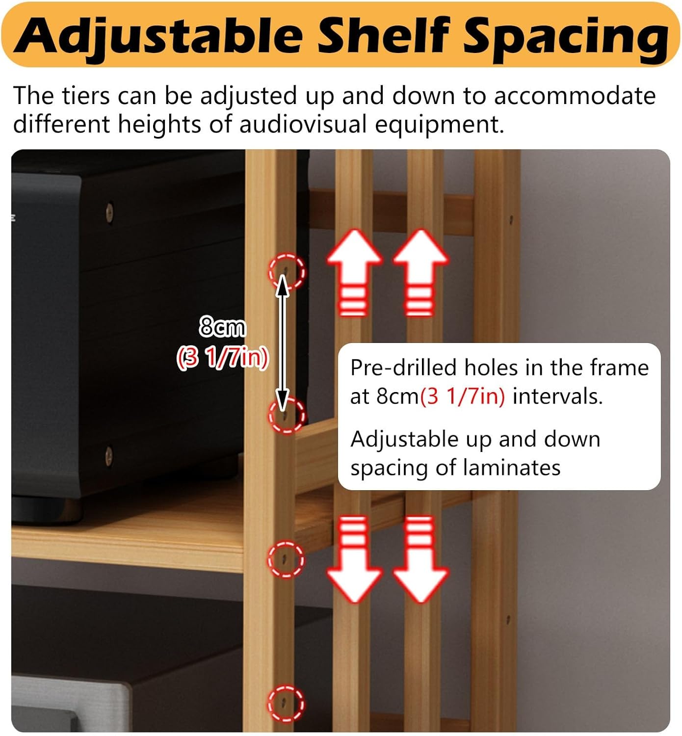 RENLXFI Audio Rack Stereo Cabinet