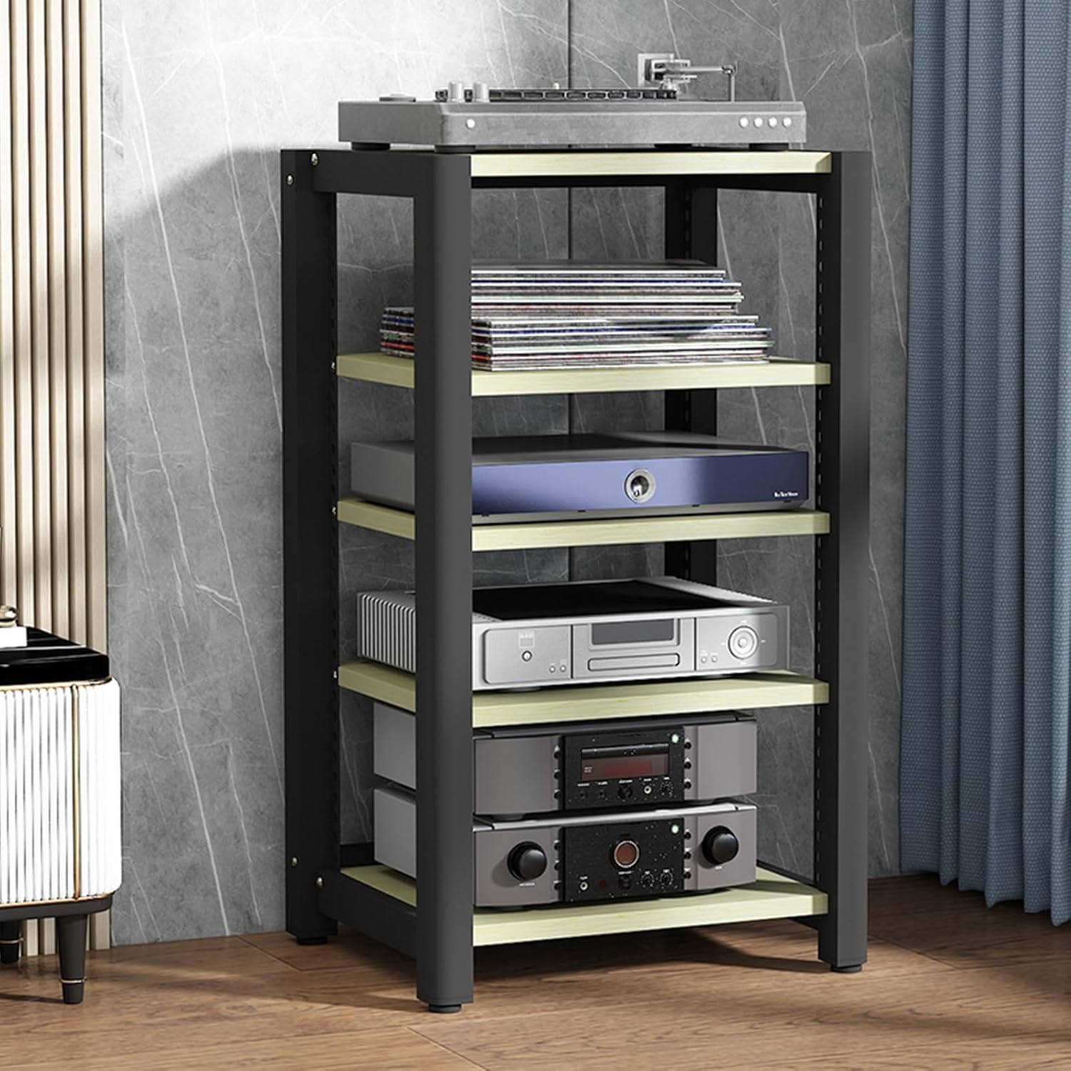 WUHUQN Media Stand 2/3/4/5-Tier AV Media Stand