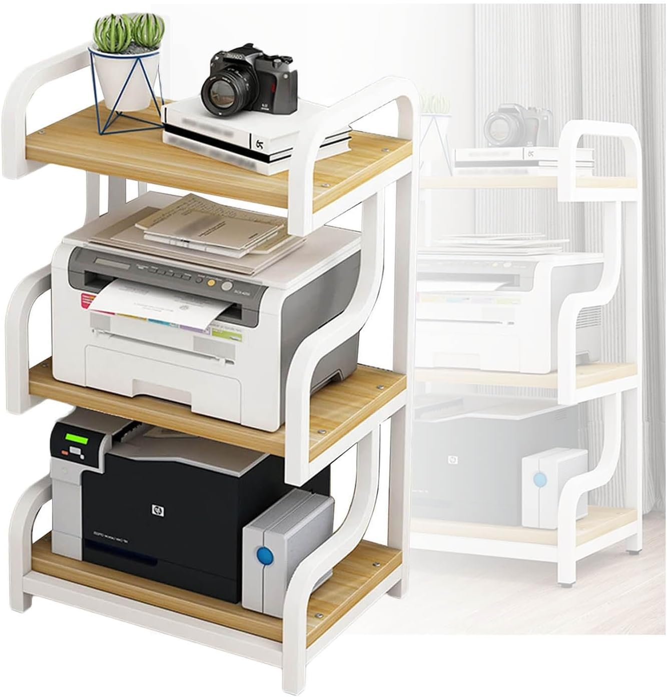 YLQFGUVWK 3 Tiers Design AV Media Stand Media Storage Cabinet