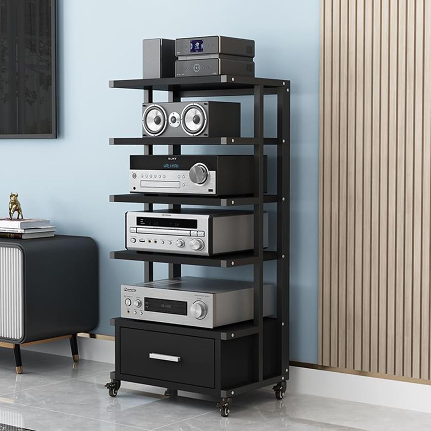 LYXWGRZD 5 Tier Media Stand