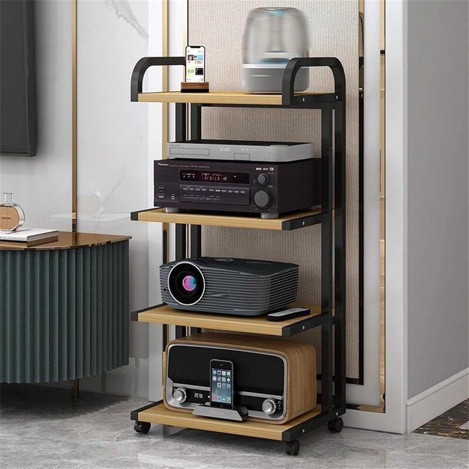 FZYUAN 2/3/4-Tier AV Media Stand Component Cabinet