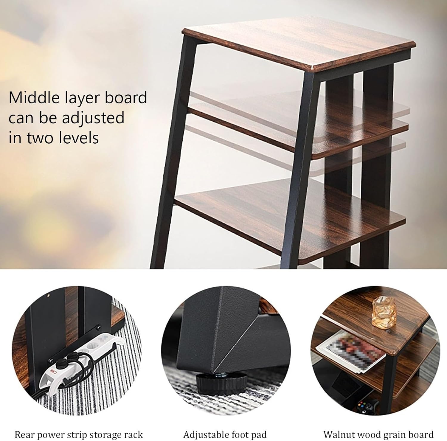 HOLGVE 4 Tier Video Media Stand