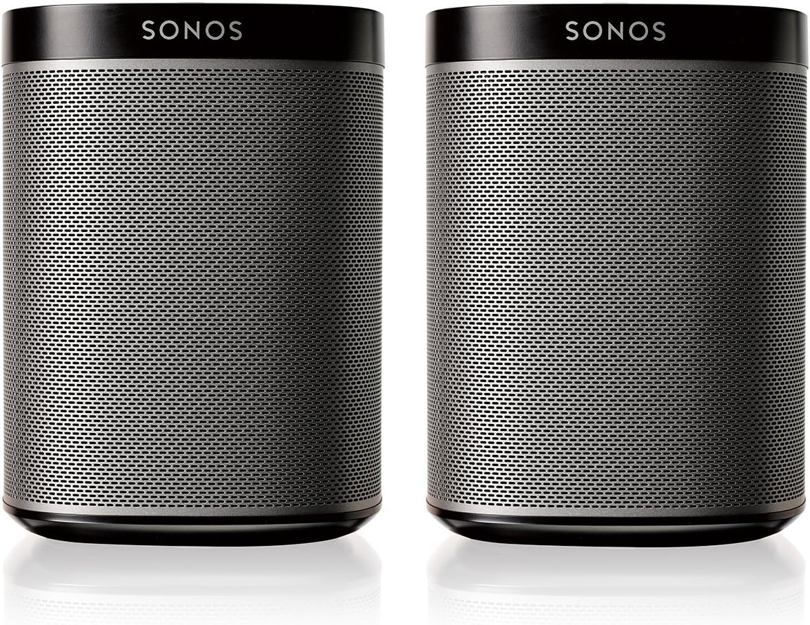 SONOS Play:1 2-Room Streaming Music Starter Set Bundle (Black) (Renewed)
