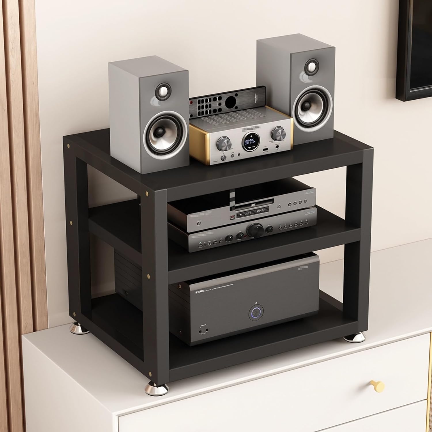 JIAOCKJIAO 3/4 Tier Audio Rack
