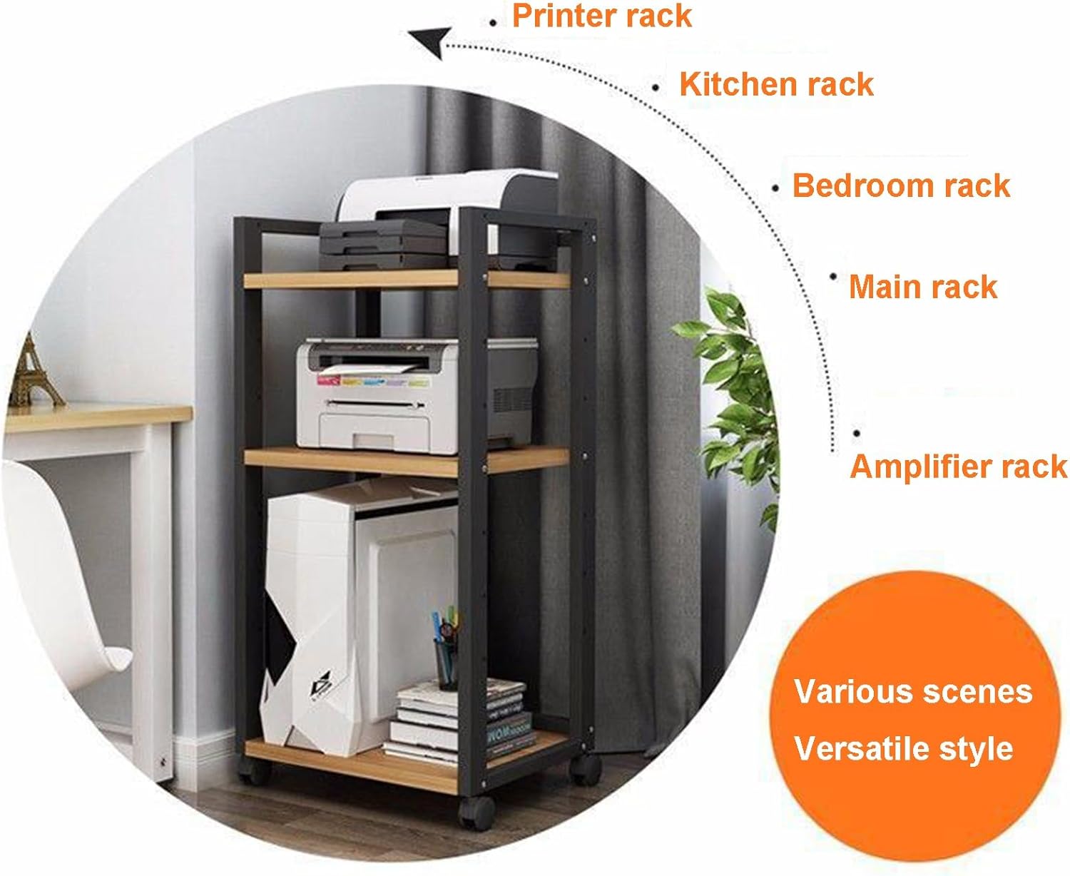 DESKGURU Media Stand with Wheels