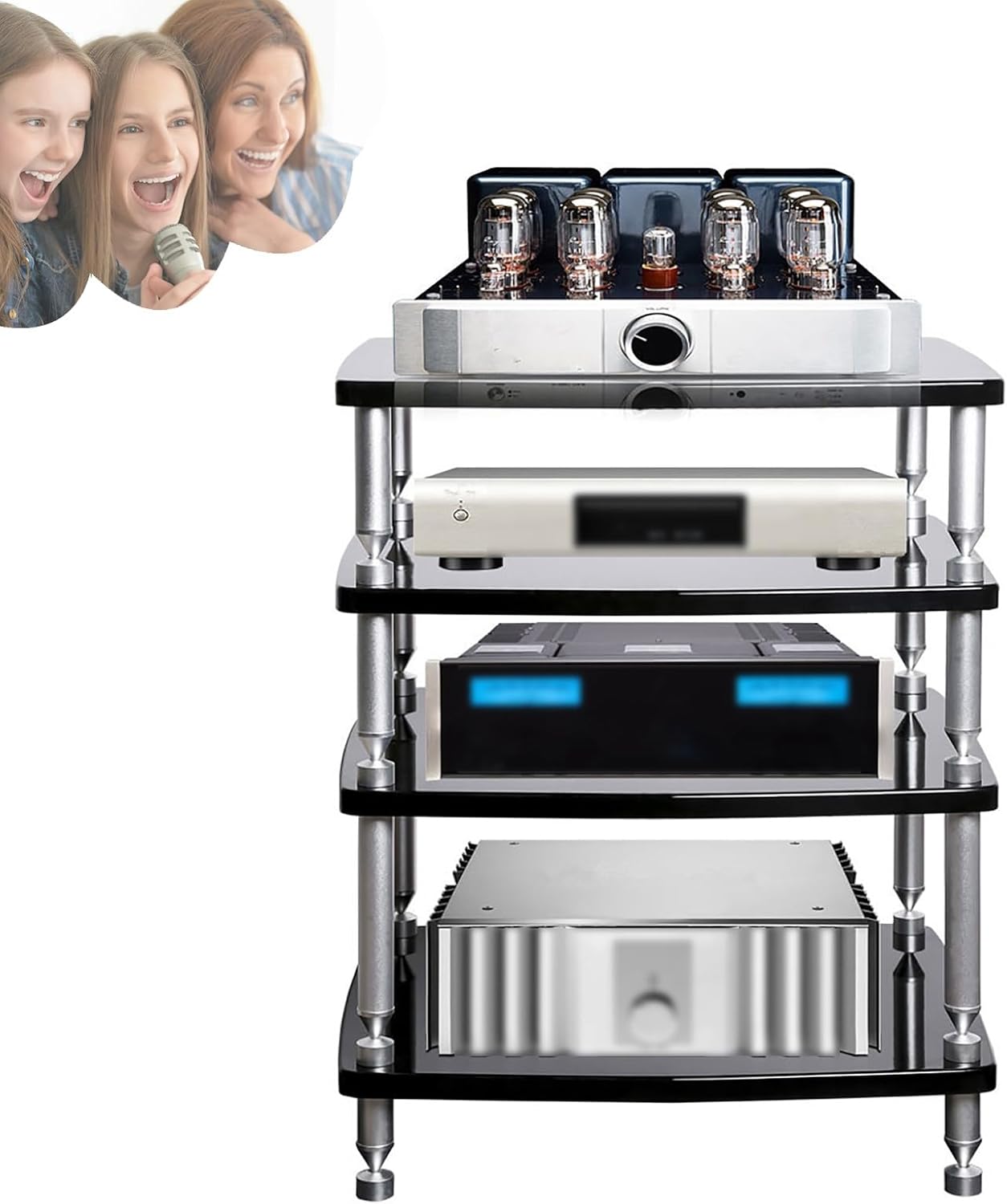 HiFi Rack 4 Tier AV Media Stand