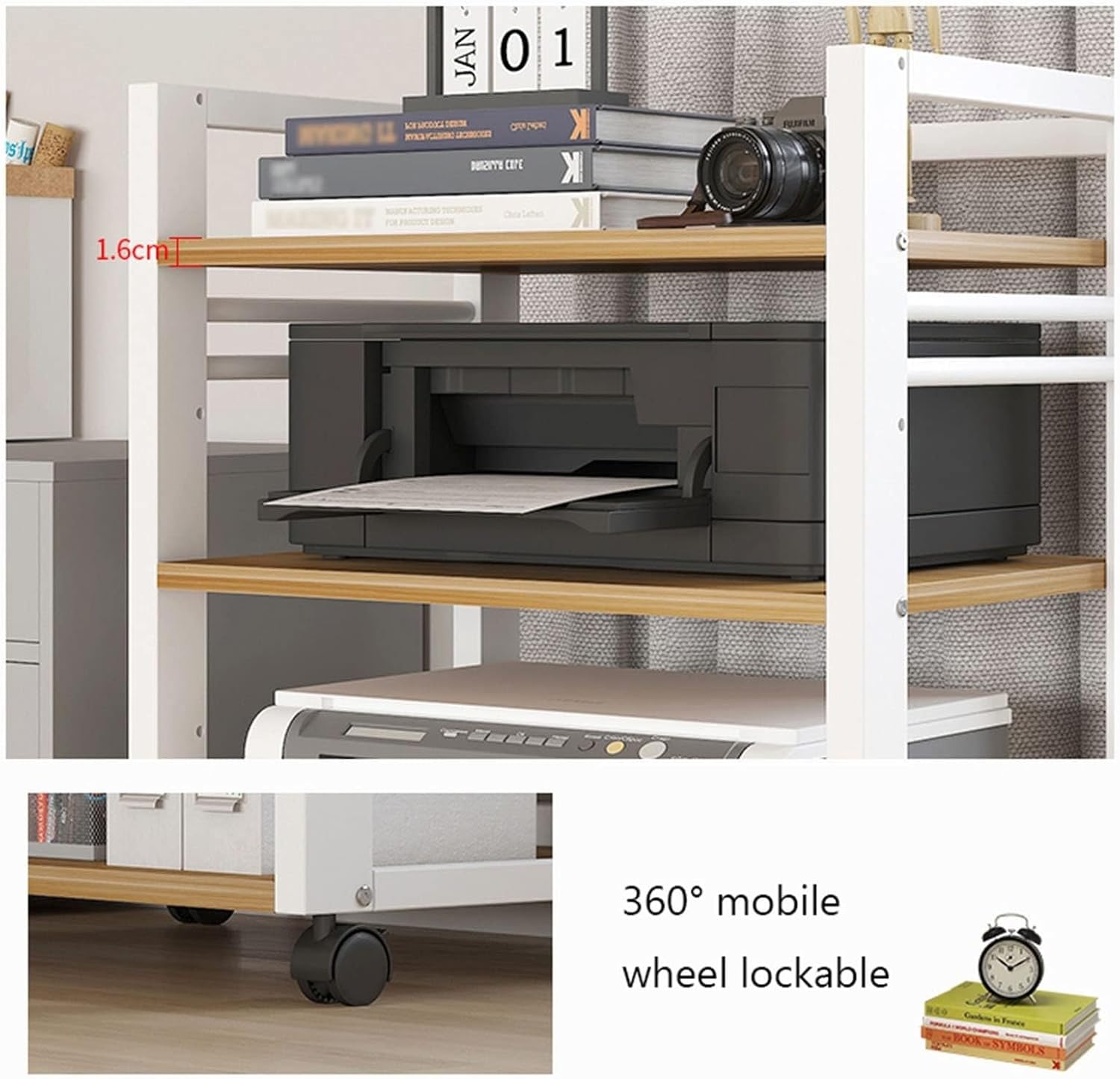 4-Tier AV Media Stand with Wheels