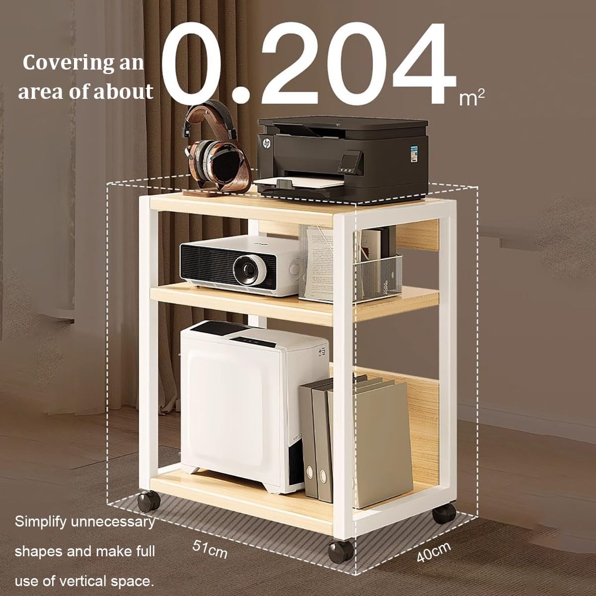 5-Tier Rolling Audio Stand