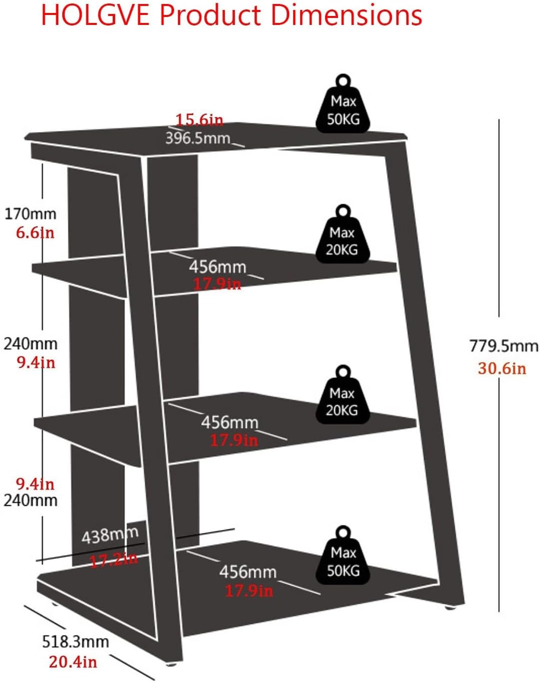 HOLGVE AV Media Stand
