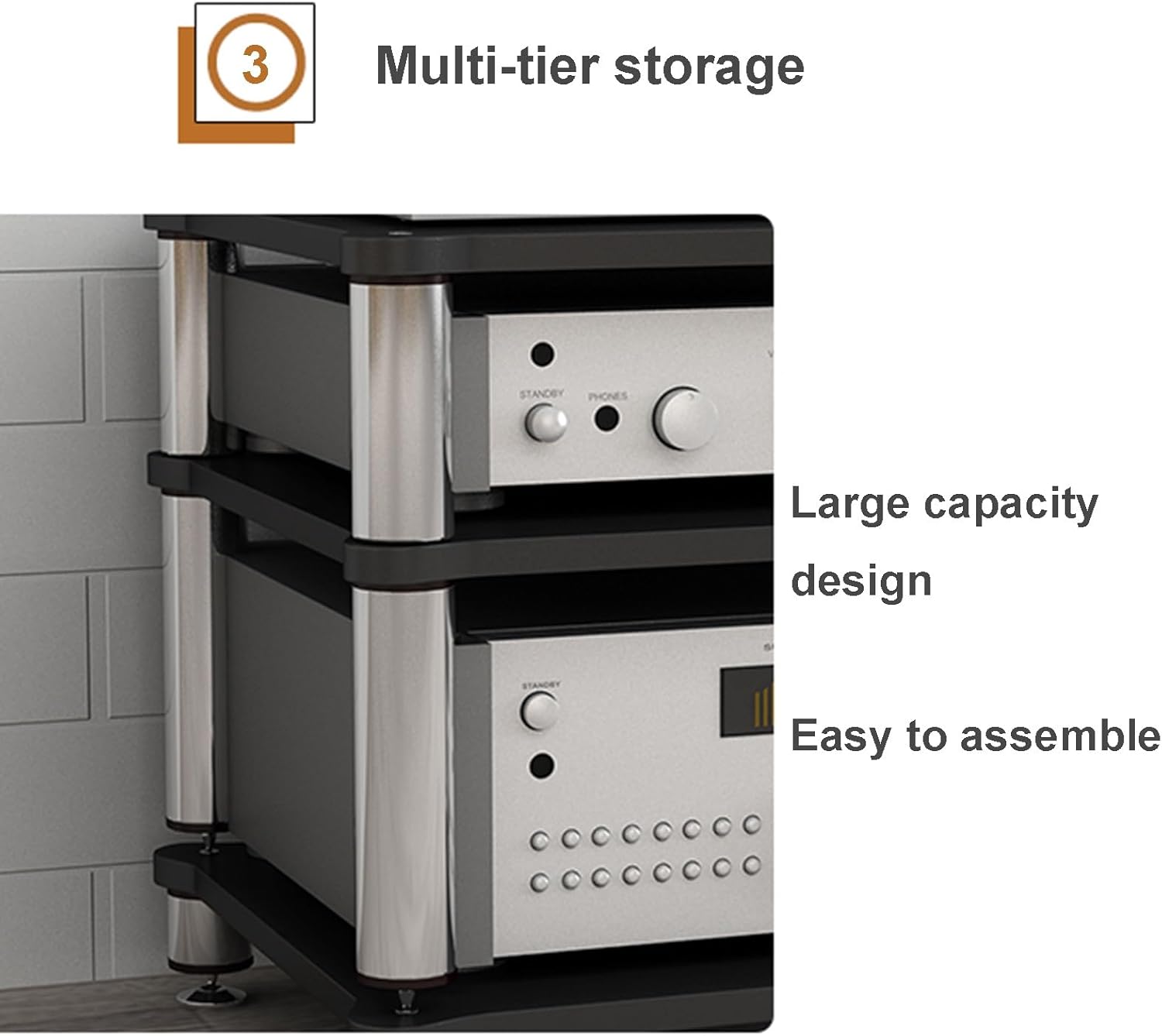 DESKGURU 4 Tier AV Media Stand