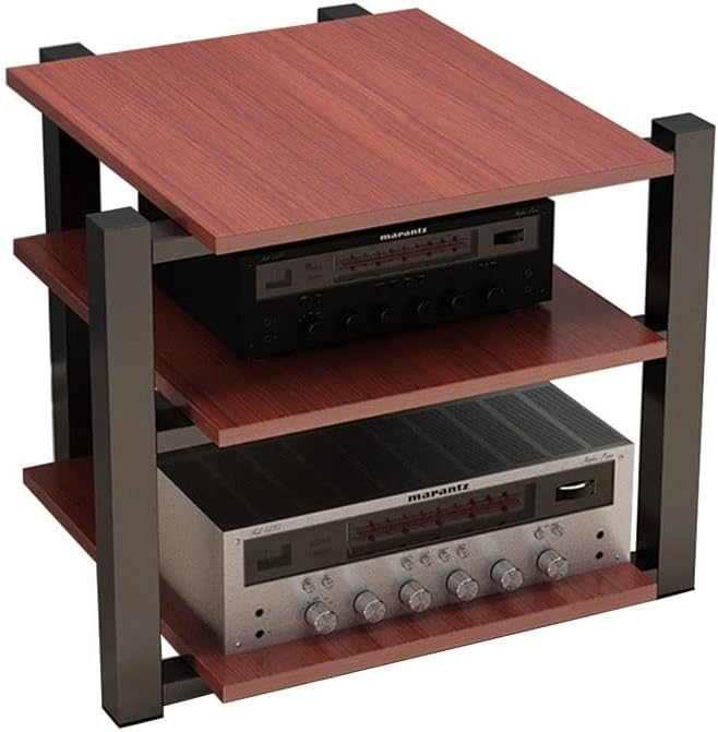 Entertainment Center Shelves Audio Bracket Floor Audio Bracket Modern Living Room Cabinet Speaker Bracket Three-layer Audio Bracket 25.59 Inches High Suitable for DVD players