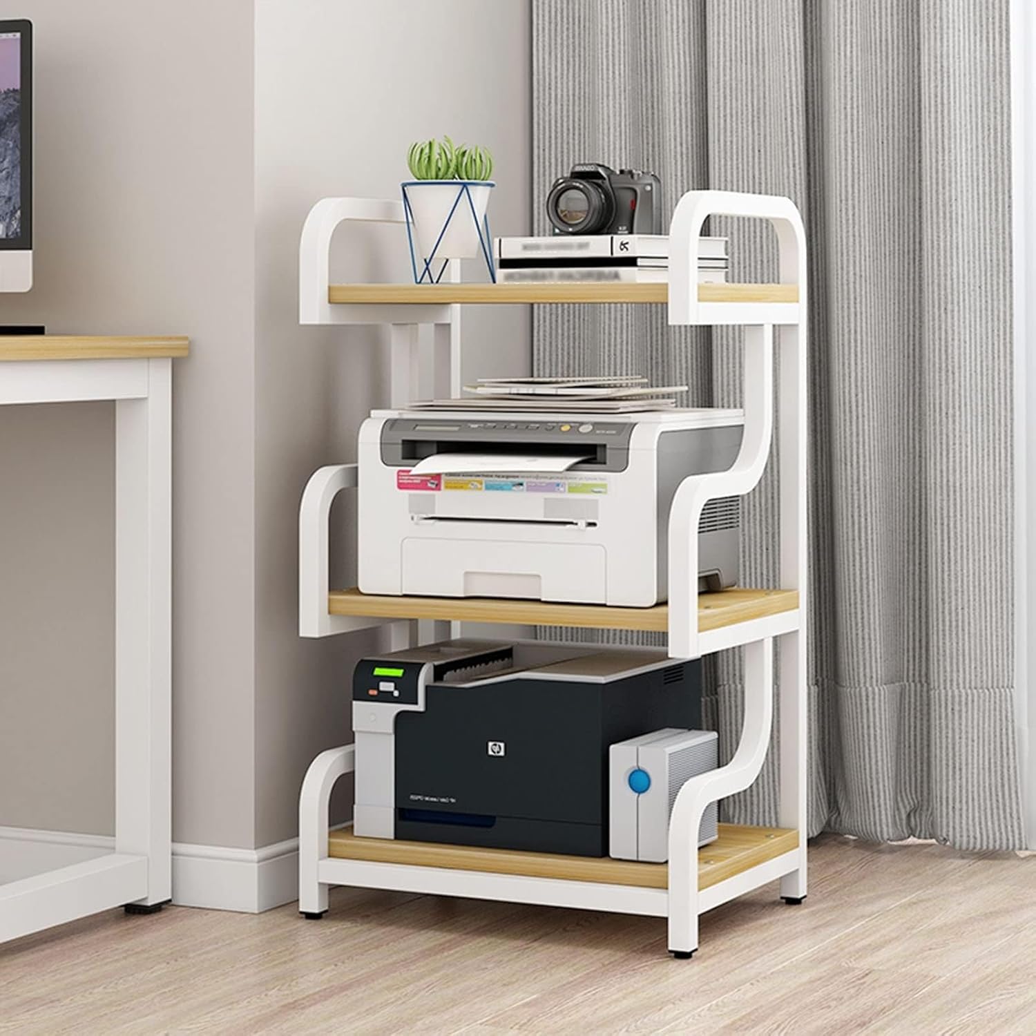 YLQFGUVWK 3 Tiers Removable AV Media Stand Media Storage Cabinet